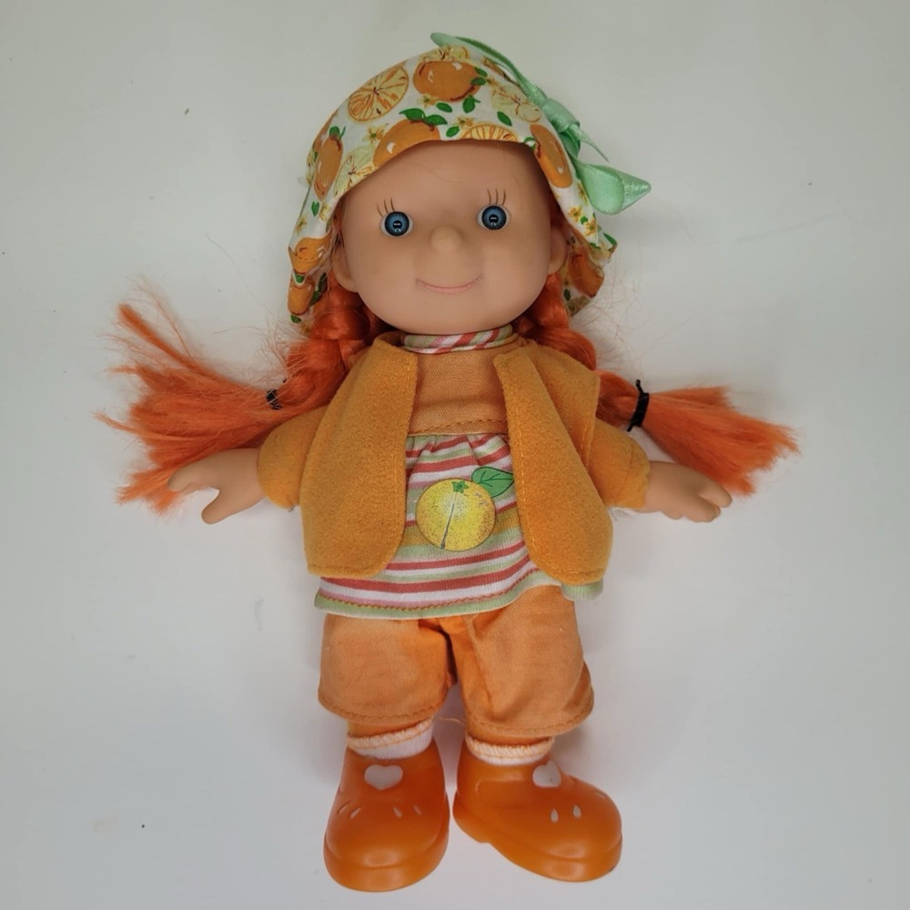 Vintage Gigo Fruit Kiss Kids Orange Doll 9" Blue Eyes